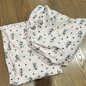 Pottery Barn Kids Disney Pink Polka Dot toddler fitted bed sheet & pillow case